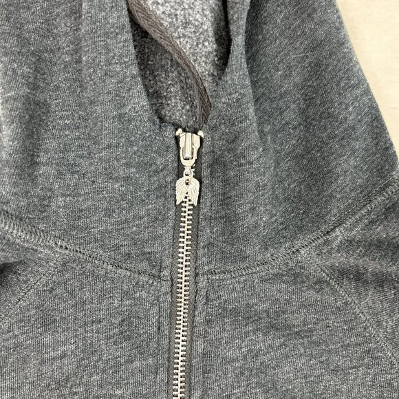 Victoria's Secret Womens Hoodie Size Sm Gray Full Zip Heart Sequin Long Sleeve - Picture 5 of 8